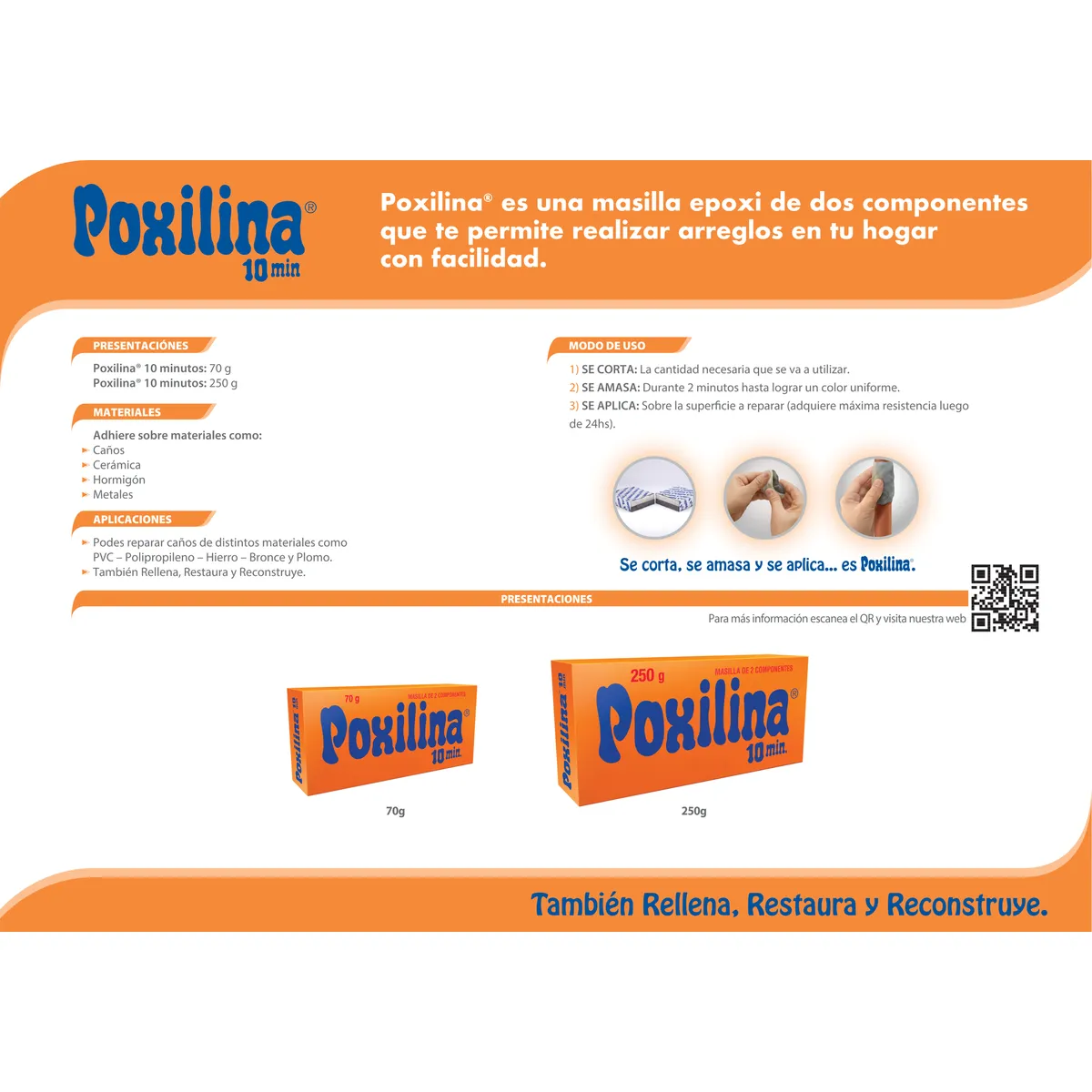 Poxilina Masilla Epoxica 70 gr-5