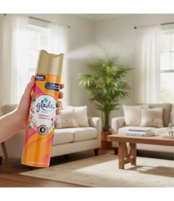 Pack Glade Desodorante Ambiental Naranja y Orquídeas Aerosol 360 ml-2
