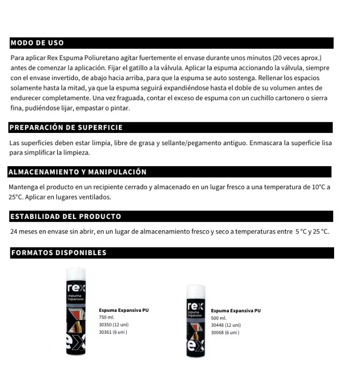 Espuma Rex Altamente Expansiva Poliuretano 500 Ml-3
