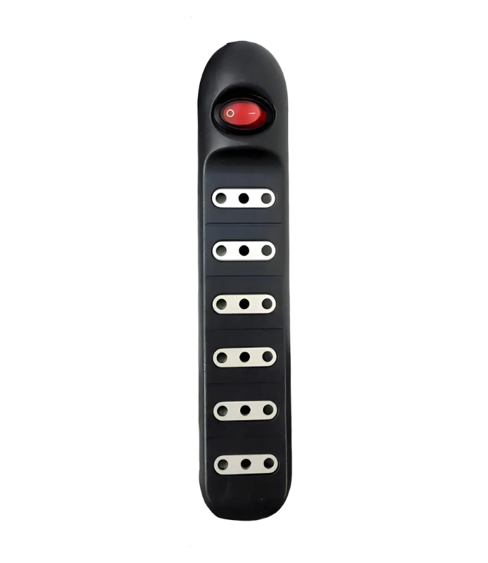 Alargador Zapatilla Lexo 6 Tomas 3m 10A Protección Sobrecarga Negro-2