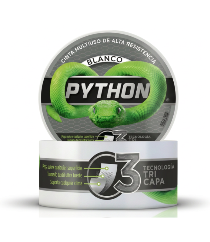 Cinta Multiuso Alta Resistencia Python 48mmx9mts Color Blanco-2