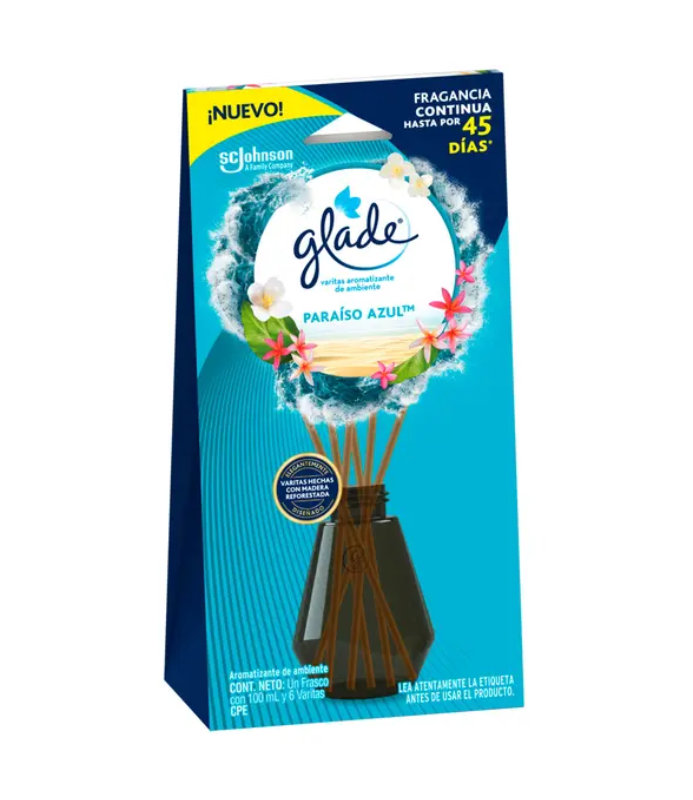 Glade Varitas Aromáticas Paraíso Azul 100 ml-1