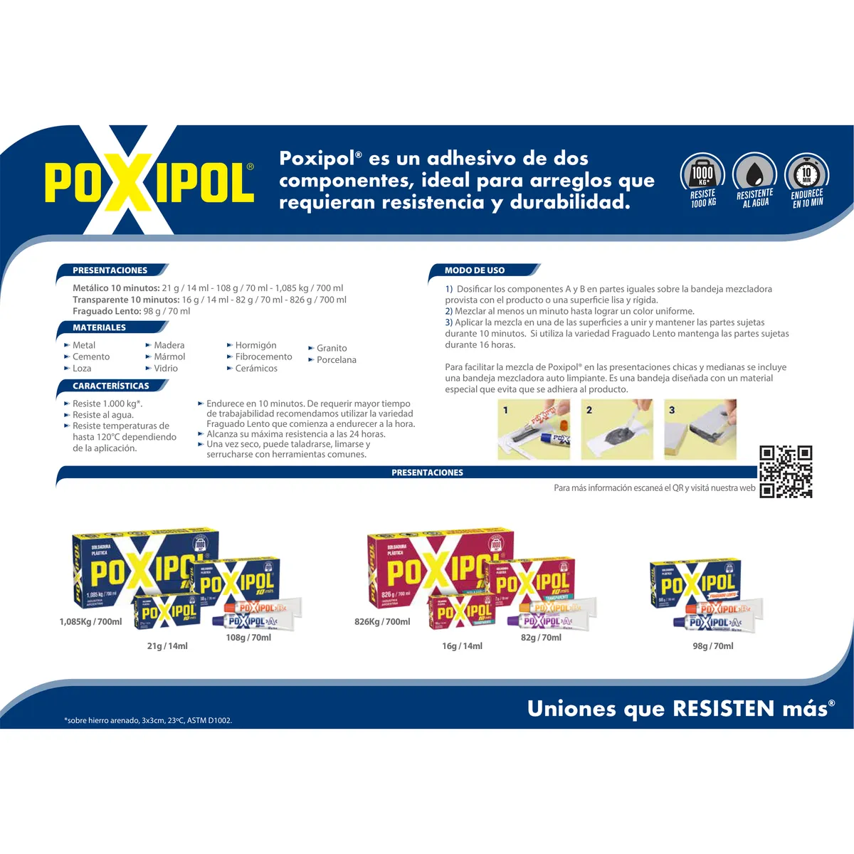 Adhesivo Poxipol Soldadura Plastica 108gr 70ml Color Metalico 10 min-4