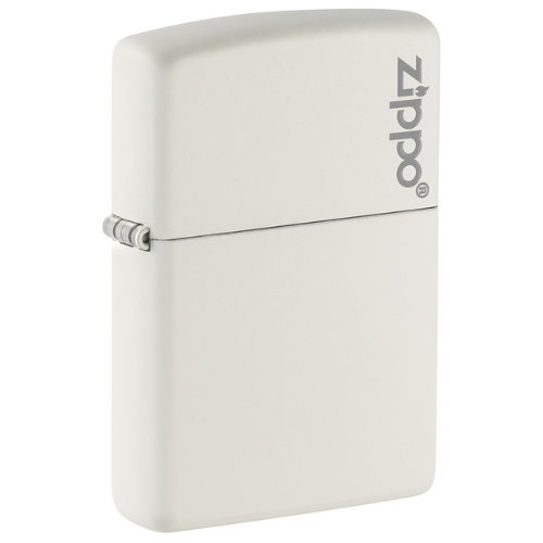 Classic White Matte Zippo Logo-3