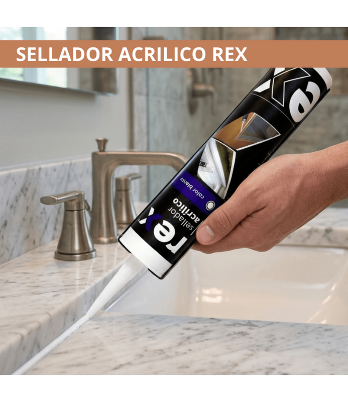 Sellador Acrílico Anti Hongo Color Blanco 300ml REX-2