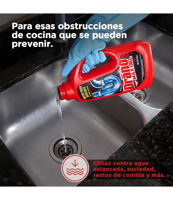 Drano Destapa Cañerías Power Plus 946ml-4