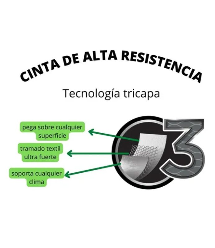 Cinta Multiuso Alta Resistencia Python® (48mmx9mts) Color Gris-3
