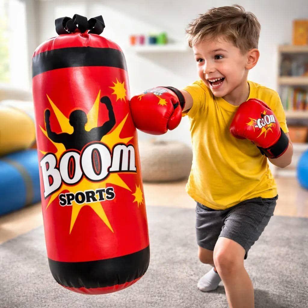 Saco boxeo 60 cm mas guantes para niños-2