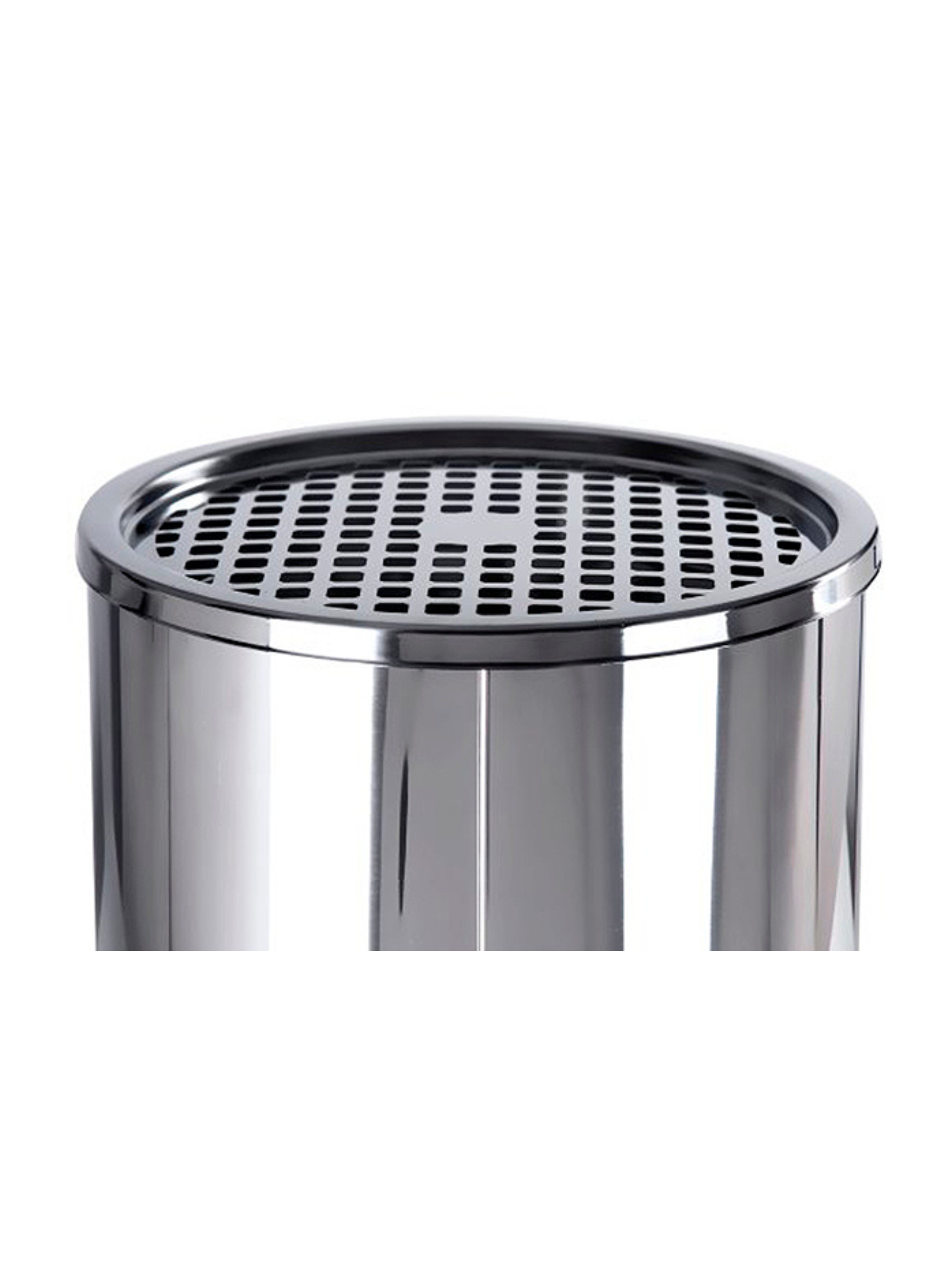 Basurero de acero inoxidable con cenicero 30 litros-2