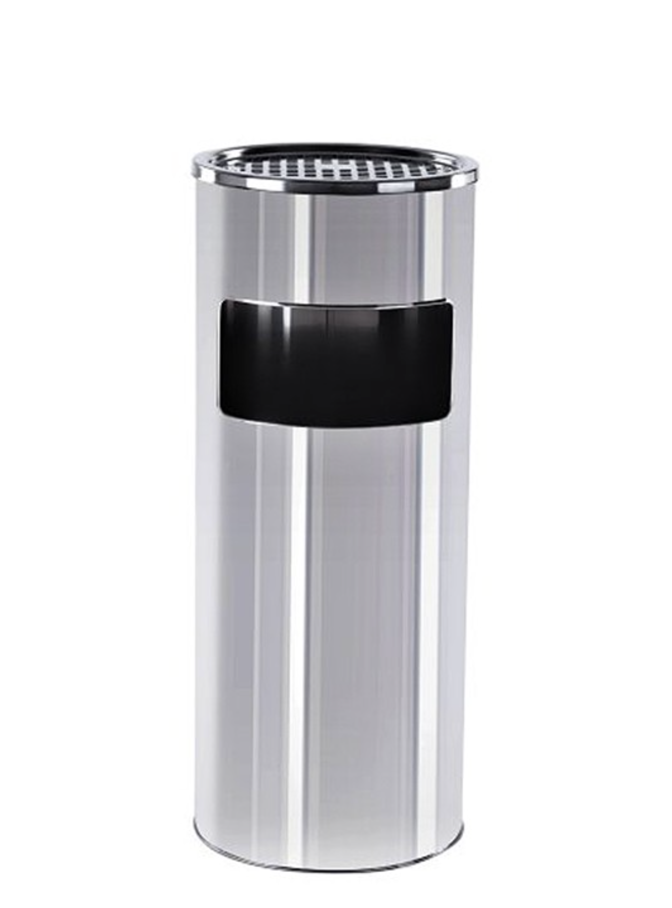 Basurero de acero inoxidable con cenicero 18 litros-0