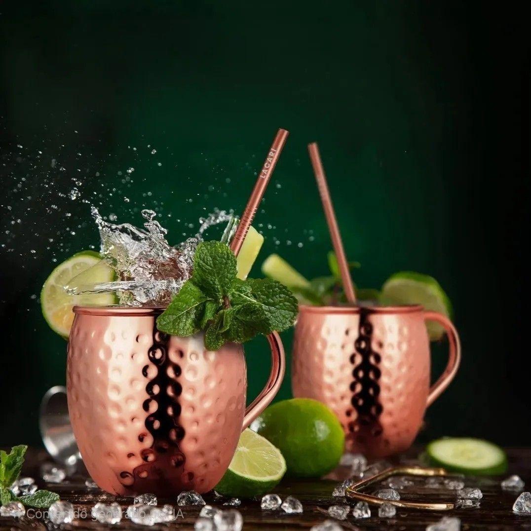 Set 4 Mug Taza Cobre Moscow Mule Coctel 500ml-3