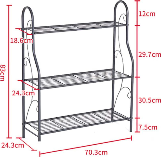 Exhibición Porta Macetero Zapatatero Con 3 Repisas 10406-4