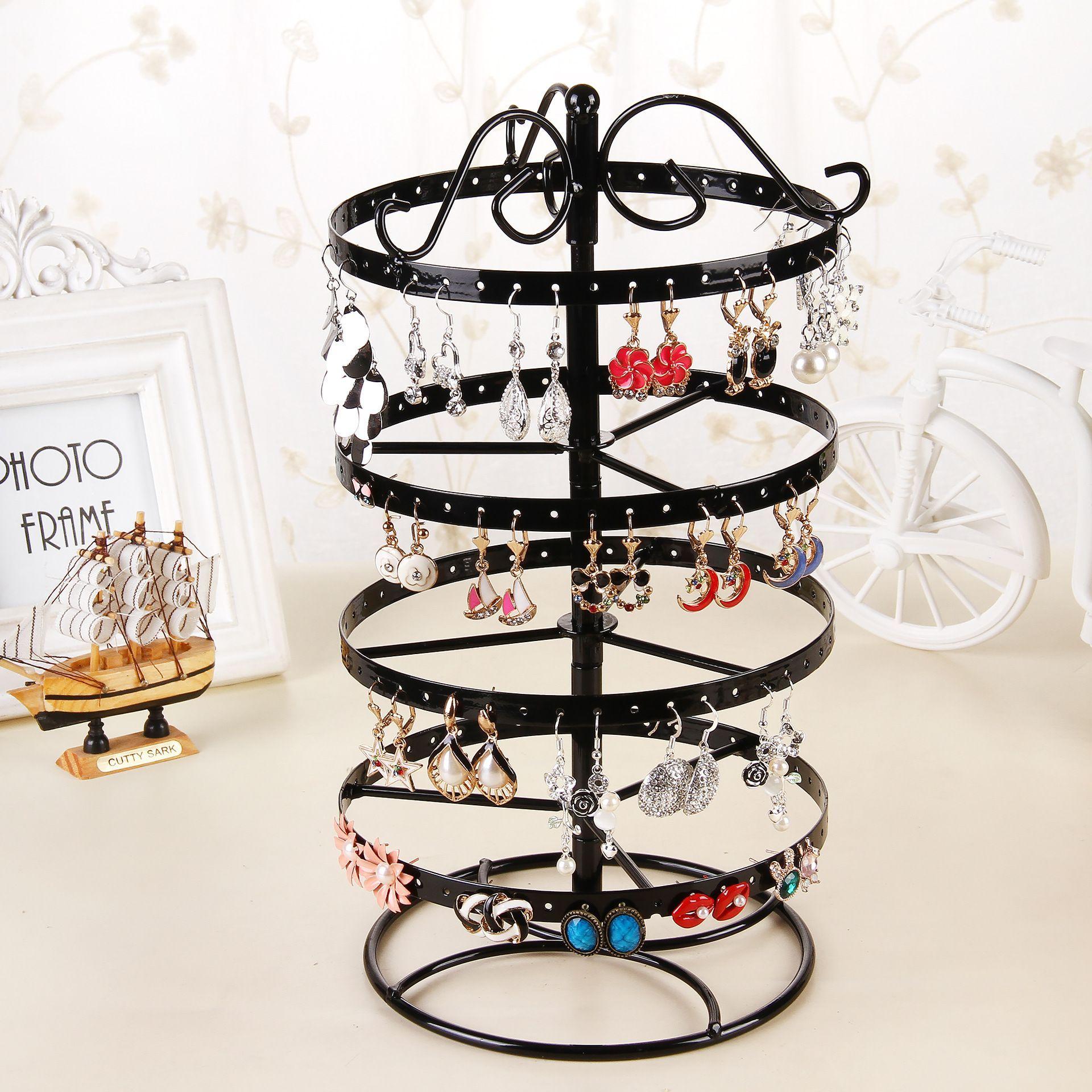 Exhibidor Giratorio De Aros Metálico Mostrador 15.5cm X 32cm-1