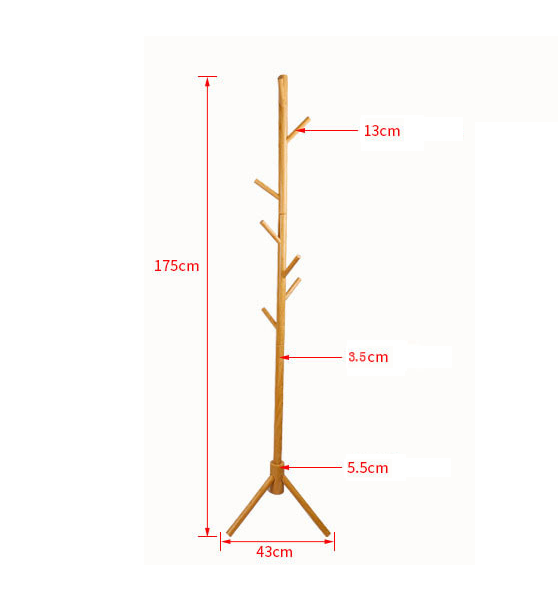 Perchero De Madera Con 9 Ganchos, Estilo Árbol-1