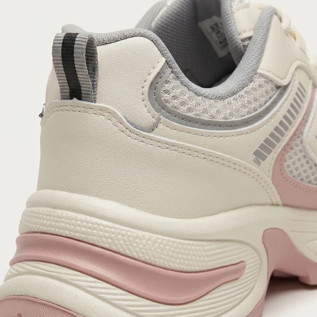 Zapatilla Deportiva Mujer Chunky Rosa Blanco Suela Gruesa-2