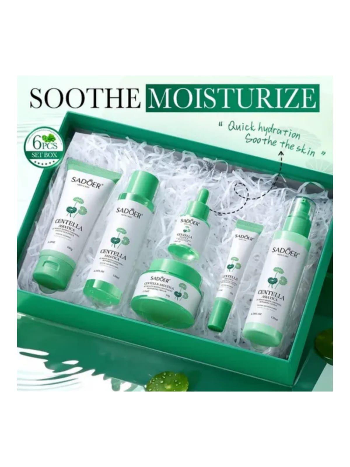 Set Cuidado Facial Serum Sadoer Centella Asi tica Vitamina B5 Reparador 6 Piezas-2
