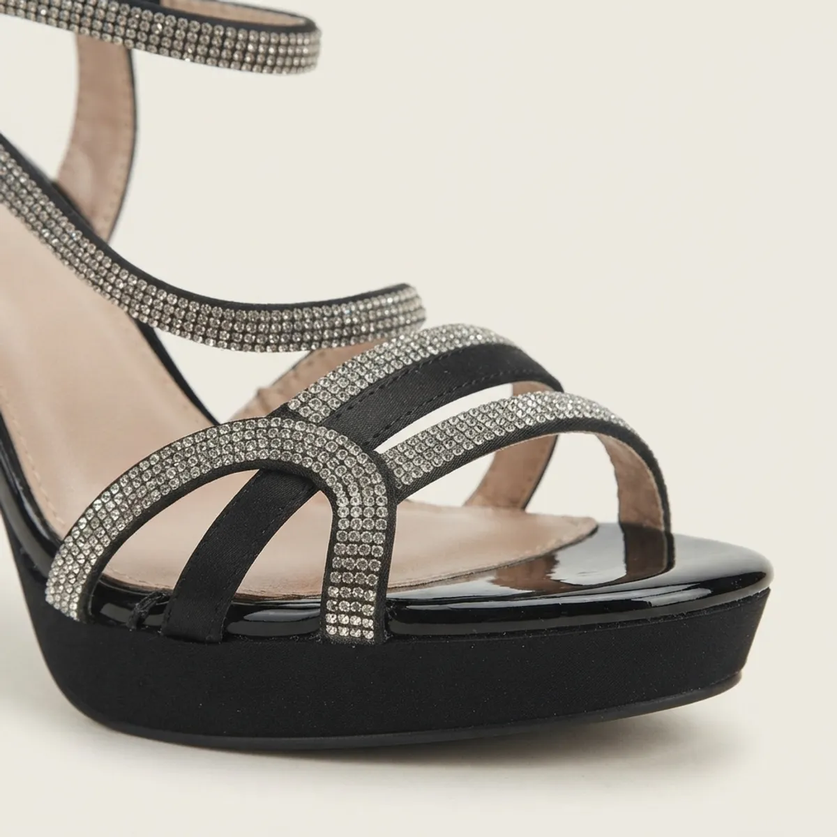 Sandalia Mujer Fiesta MultiTiras Plataforma Taco Alto Tac n Zapato-2