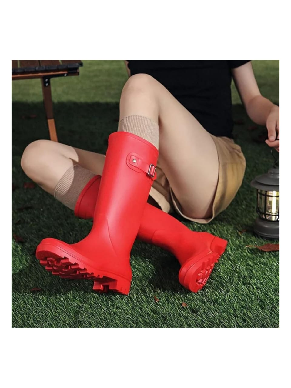 Bota de Agua Impermeable Lluvia Mujer Antideslizante-4