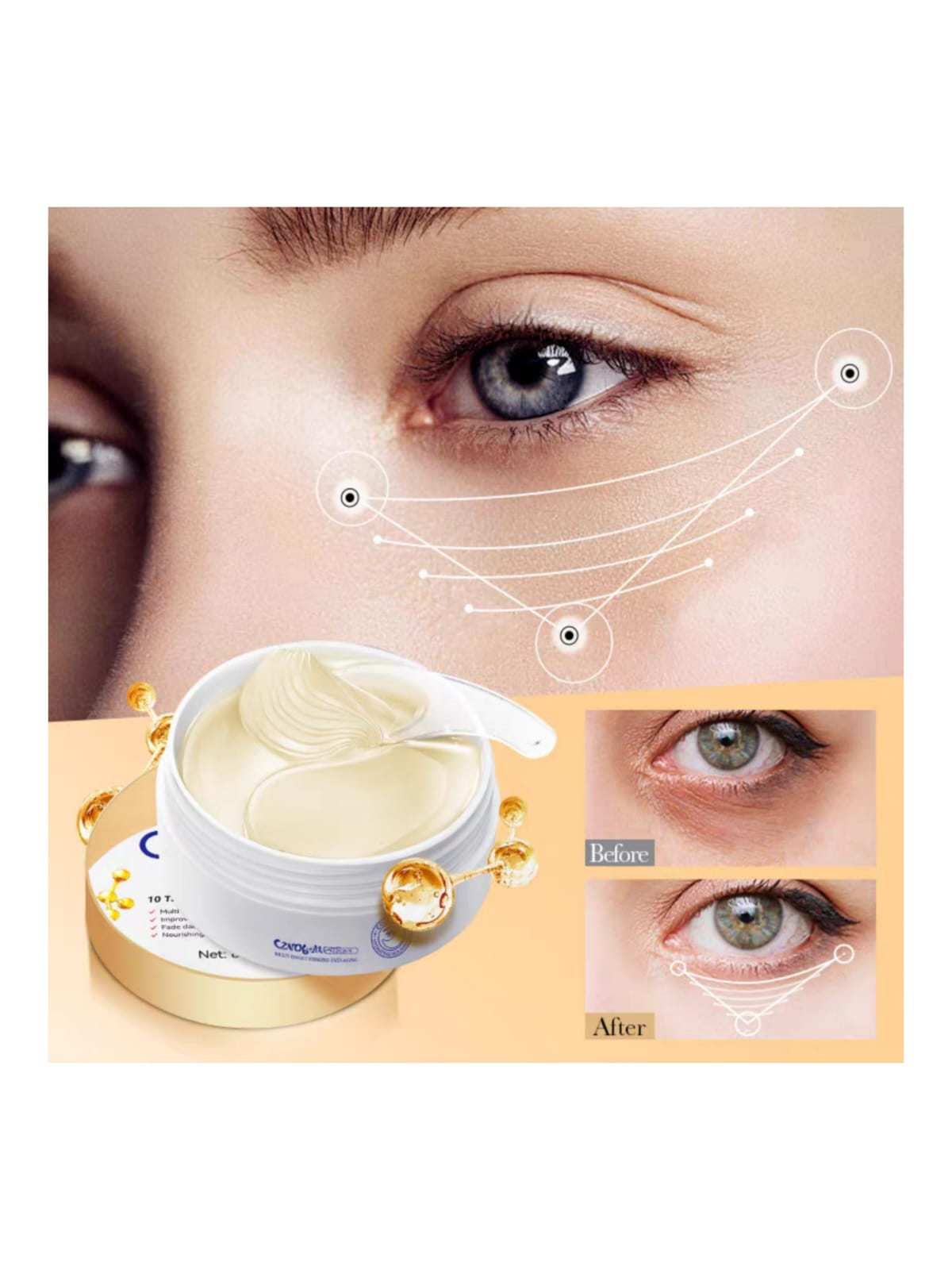 Parches de Colageno Activo Anti Edad Reafirmante e Hidrataci n Profunda 30 Pares-3