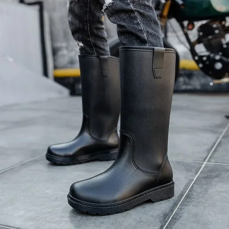 Botas de Agua Hombre Impermeable Lluvia-3