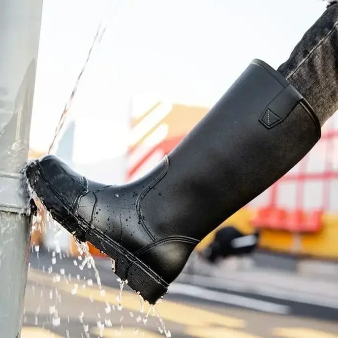 Botas de Agua Hombre Impermeable Lluvia-4