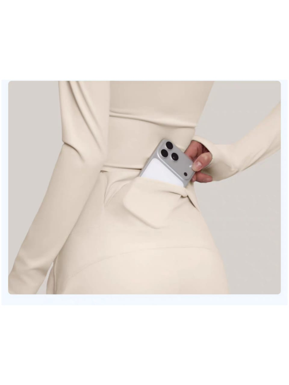 Pantalon Calza Elasticada de Corte Recto con Bolsillo Secreto Mujer Gimnasio-2