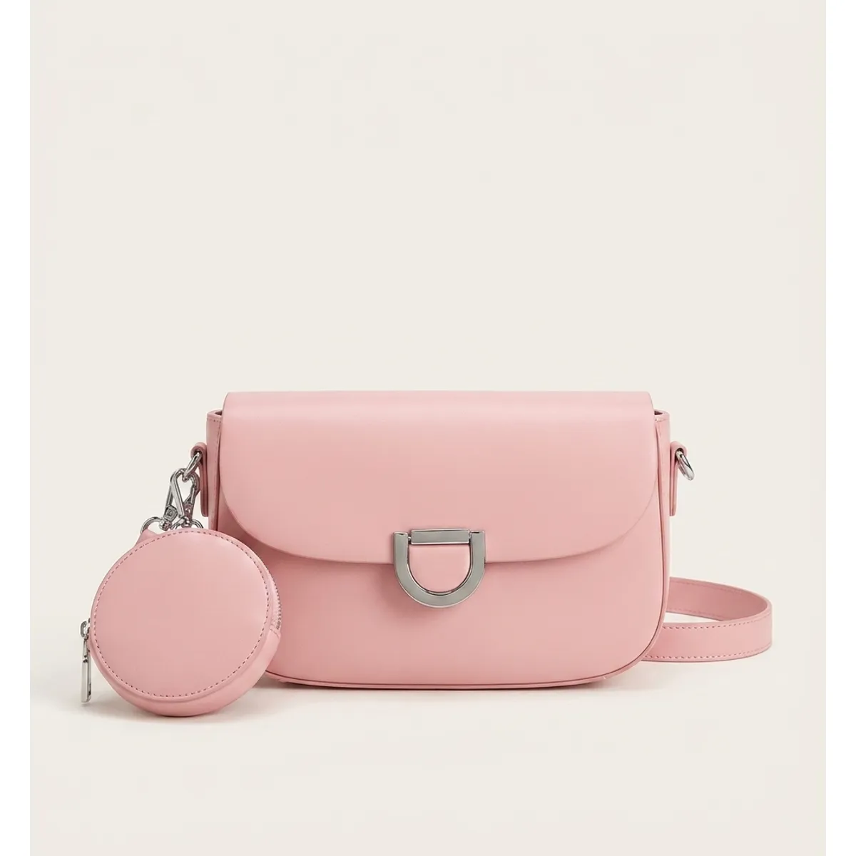 Bolso Crossbody Mujer Bandolera con Monedero Circular Bloqueable Cuero Ecol gico Cartera-0