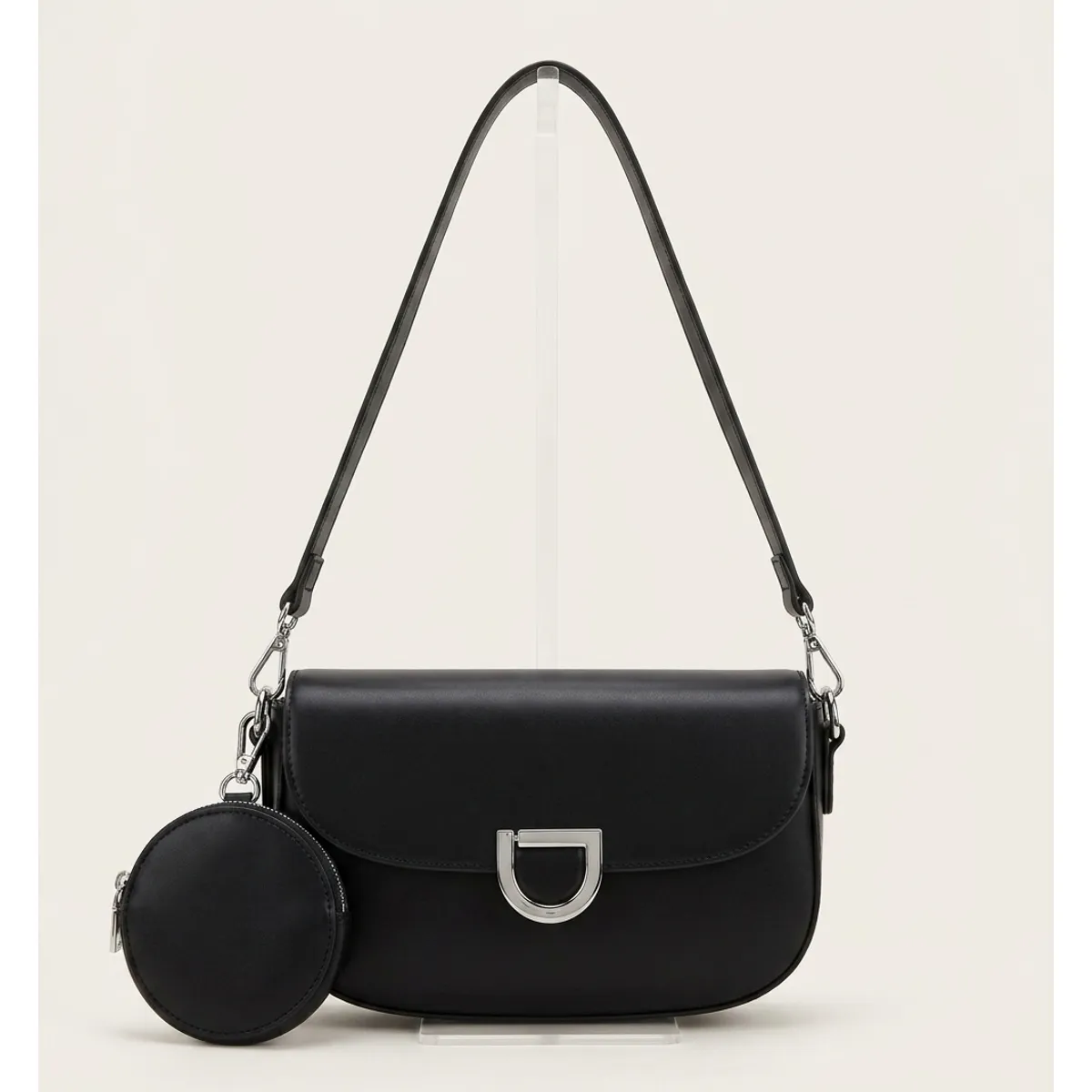Bolso Crossbody Mujer Bandolera con Monedero Circular Bloqueable Cuero Ecol gico Cartera-0