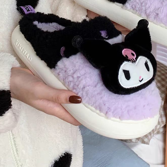 Pantuflas Hello Kitty Peluche Invierno Sanrio Suaves Antideslizantes-0