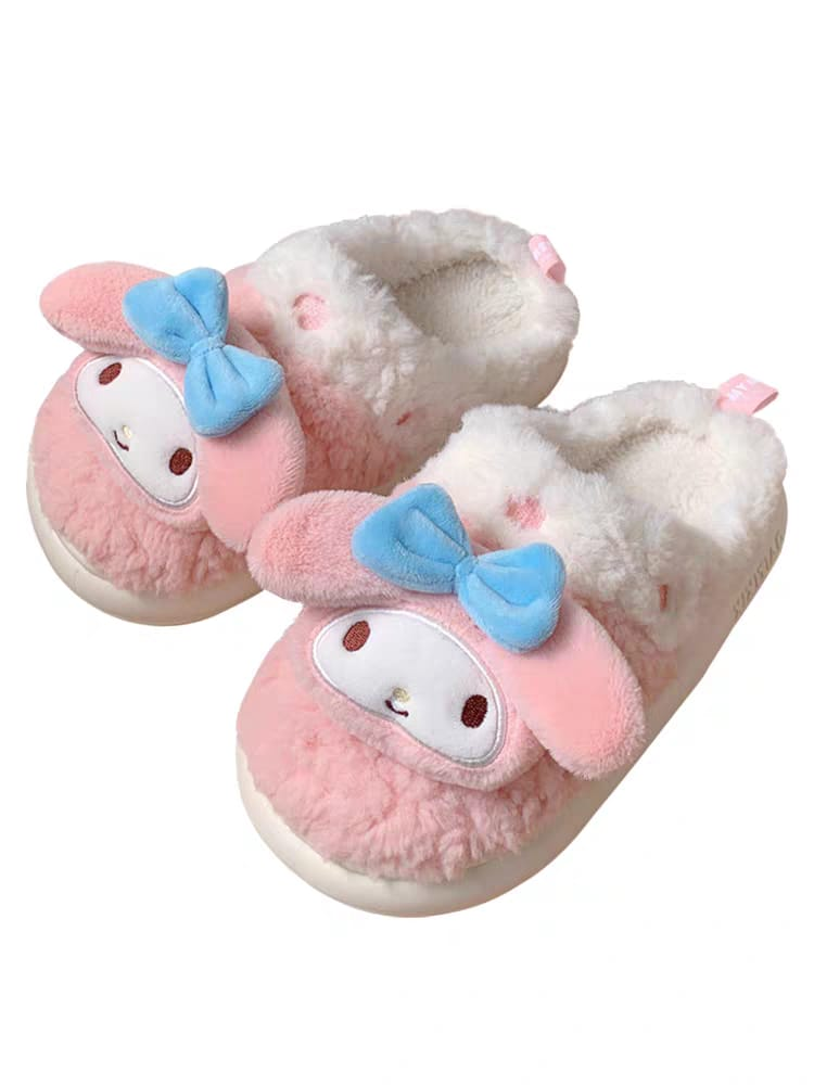 Pantuflas Hello Kitty Peluche Invierno Sanrio Suaves Antideslizantes-0
