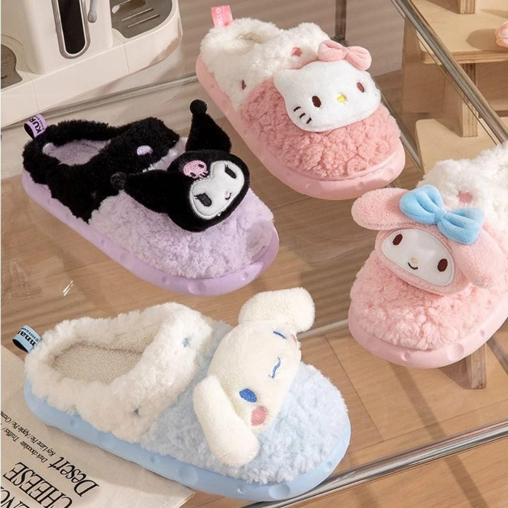 Pantuflas Hello Kitty Peluche Invierno Sanrio Suaves Antideslizantes-1