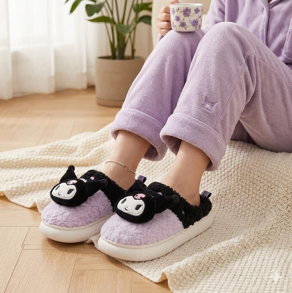 Pantuflas Hello Kitty Peluche Invierno Sanrio Suaves Antideslizantes-5