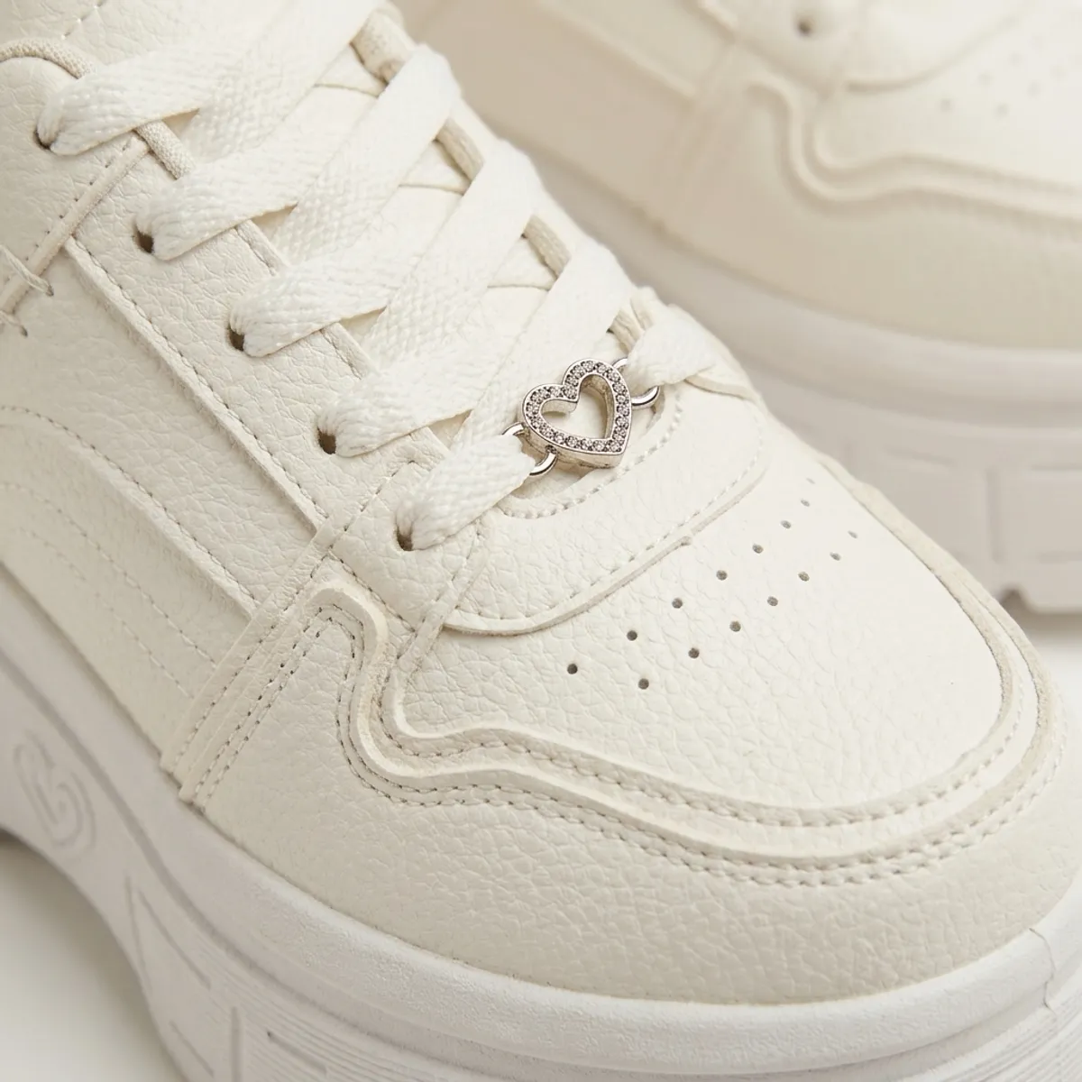 Zapatilla Mujer Plataforma Chunky Suela Alta Blanco Y2K-2