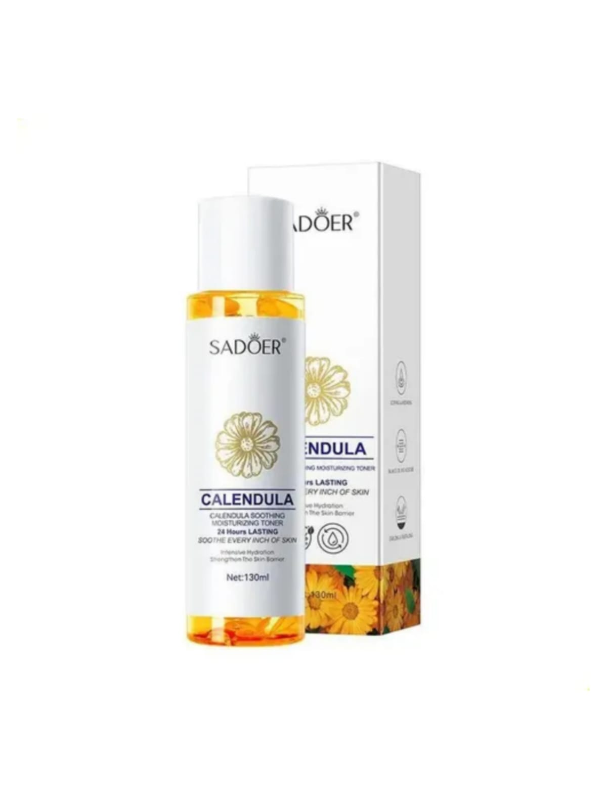 Tonico Facial Calendula Hidratante y Calmante con Petalos Reales 130ml-0