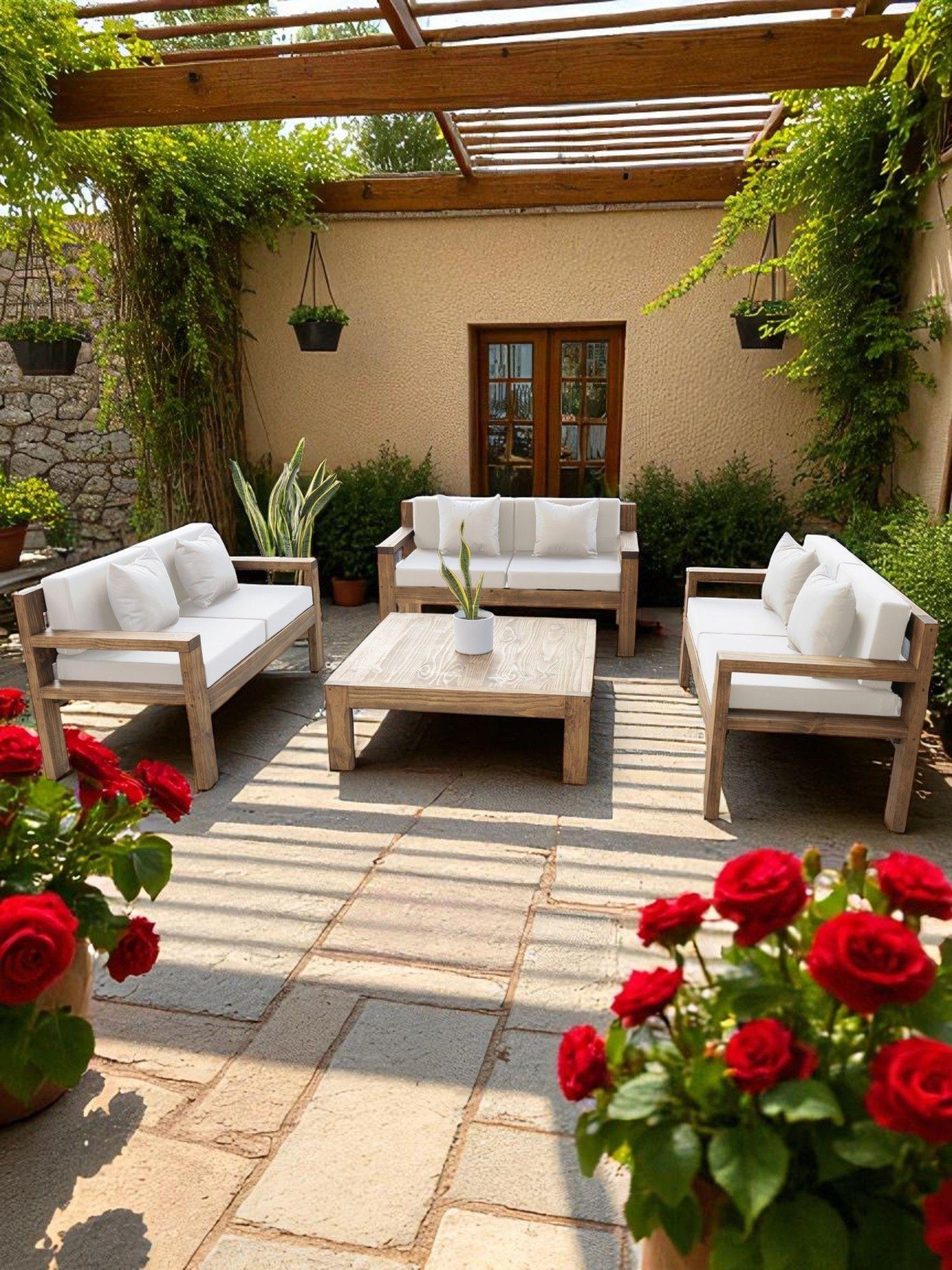 TERRAZA RÚSTICA MIARUSTE MODELO AMBAR 6 CUERPOS MADERA COLOR ROBLE-2