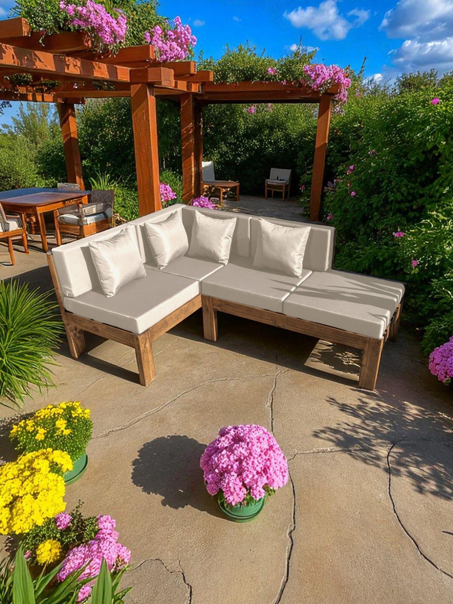 TERRAZA RÚSTICA MIARUSTE MODELO ELE 4 CUERPOS MADERA COLOR ROBLE-2