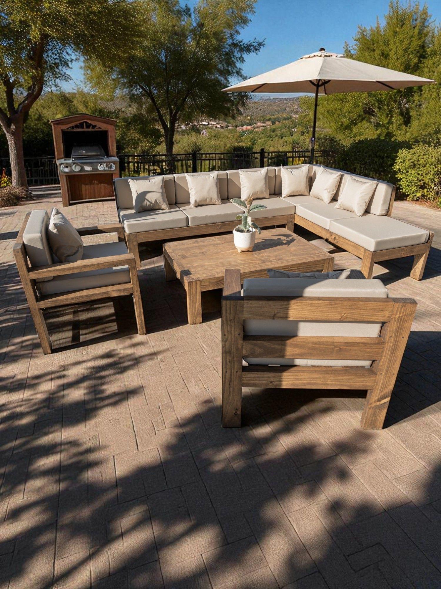 TERRAZA RÚSTICA MIARUSTE MODELO ELE 8 CUERPOS MADERA COLOR ROBLE V1-3