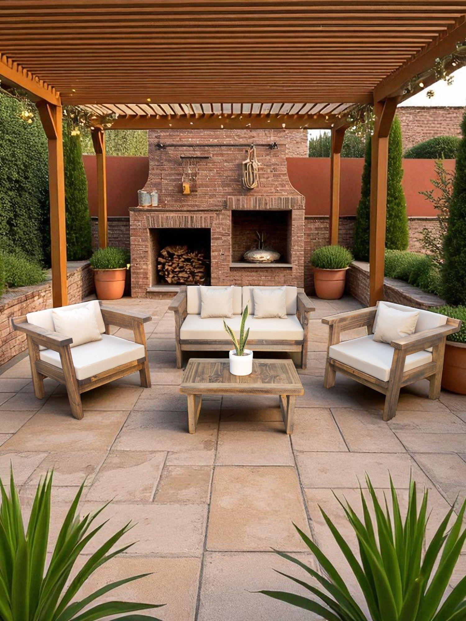 TERRAZA RÚSTICA MODELO MARIAND 4 CUERPOS MADERA COLOR ROBLE-3