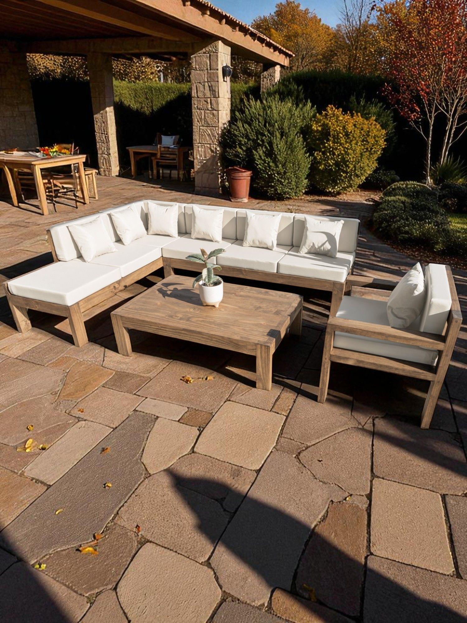 TERRAZA RÚSTICA MIARUSTE MODELO ELE 7 CUERPOS MADERA COLOR ROBLE V2-1