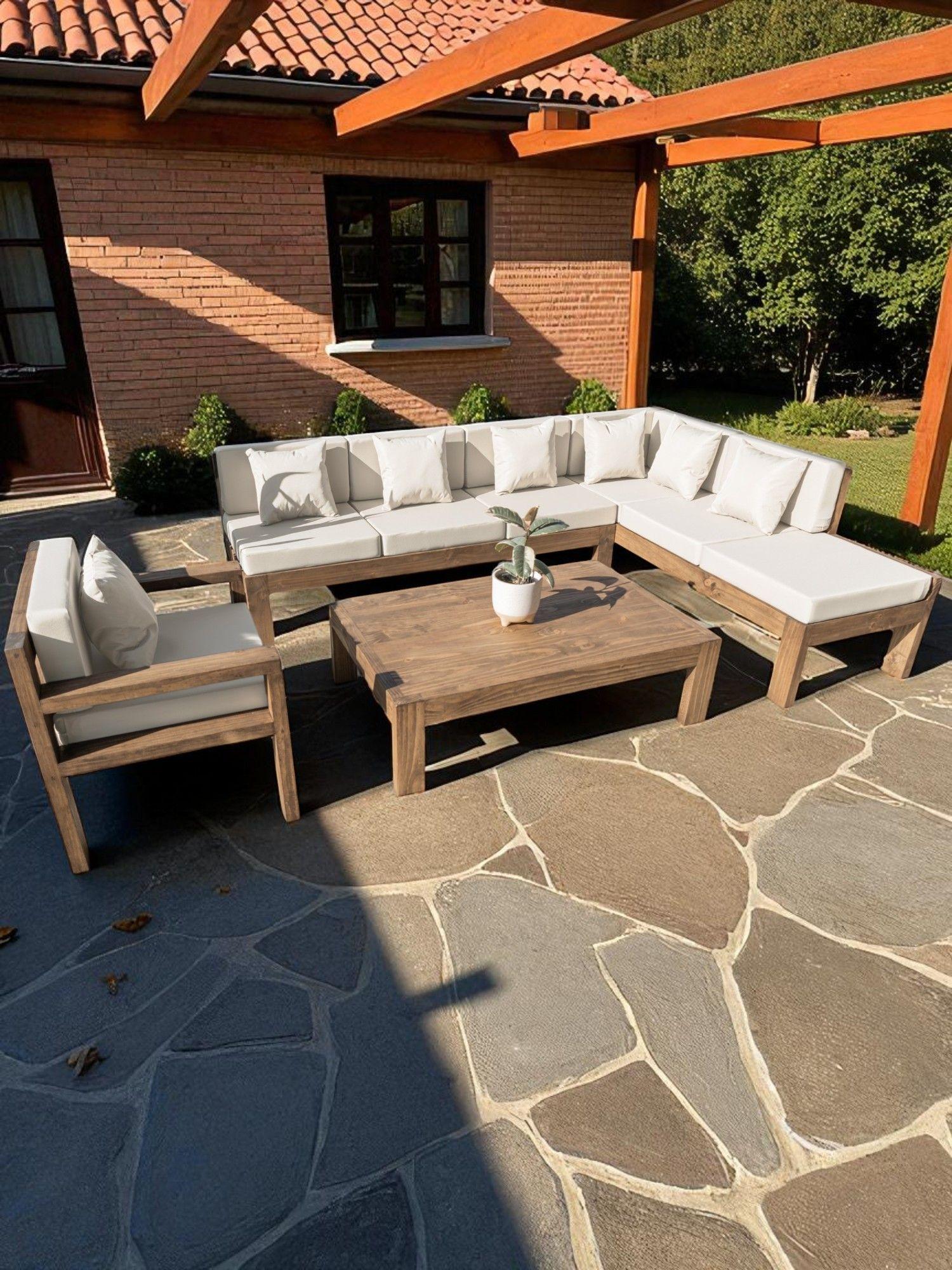 TERRAZA RÚSTICA MIARUSTE MODELO ELE 7 CUERPOS MADERA COLOR ROBLE V2-2