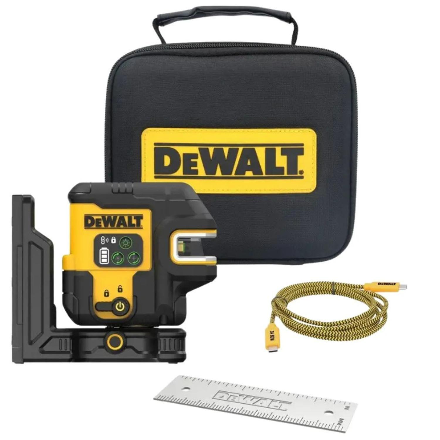 Kit Laser Cruzada Verde Recargable USB Dewalt DCLE14221GB-2