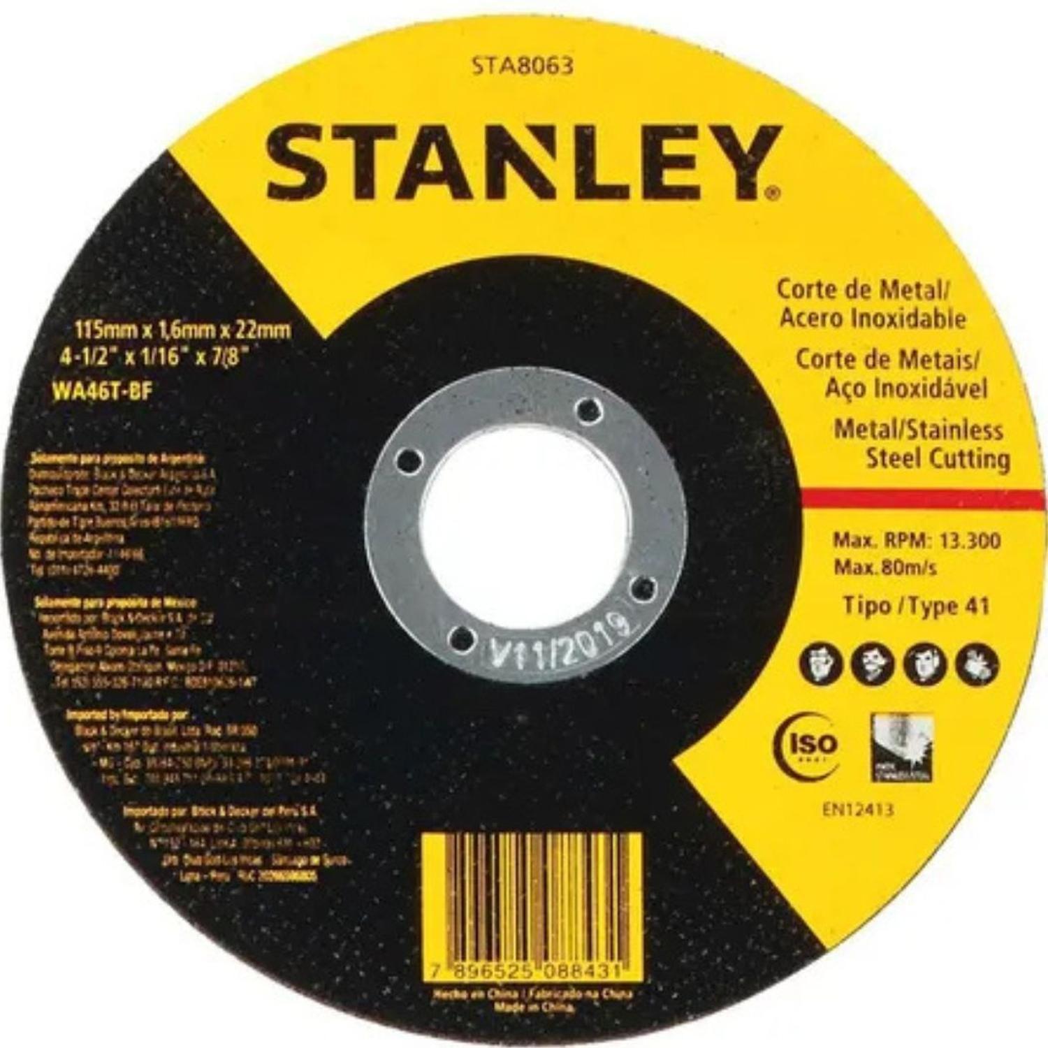 Esmeril Angular Stanley SG7115V10-B2C 4 1/2 7850w + 10 Discos-3