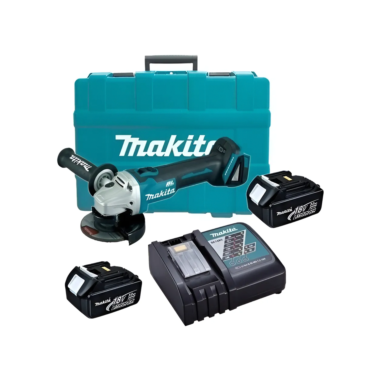 Kit Esmeril Angular Inal 4 1/2" BL 18V Makita DGA454RF + Bat Adicional 3ah de Regalo-0