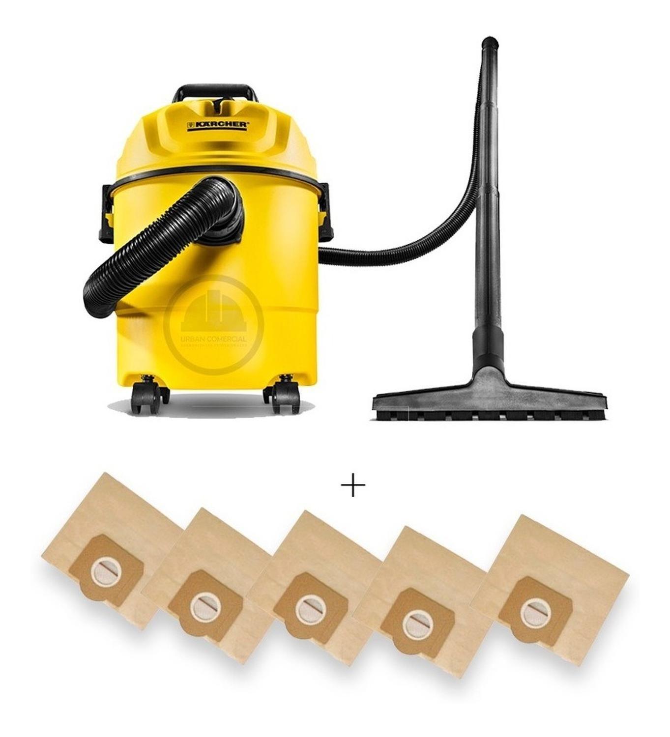 Aspiradora Polvo Y Agua Karcher Wd1 + 5 Bolsas De Papel-0