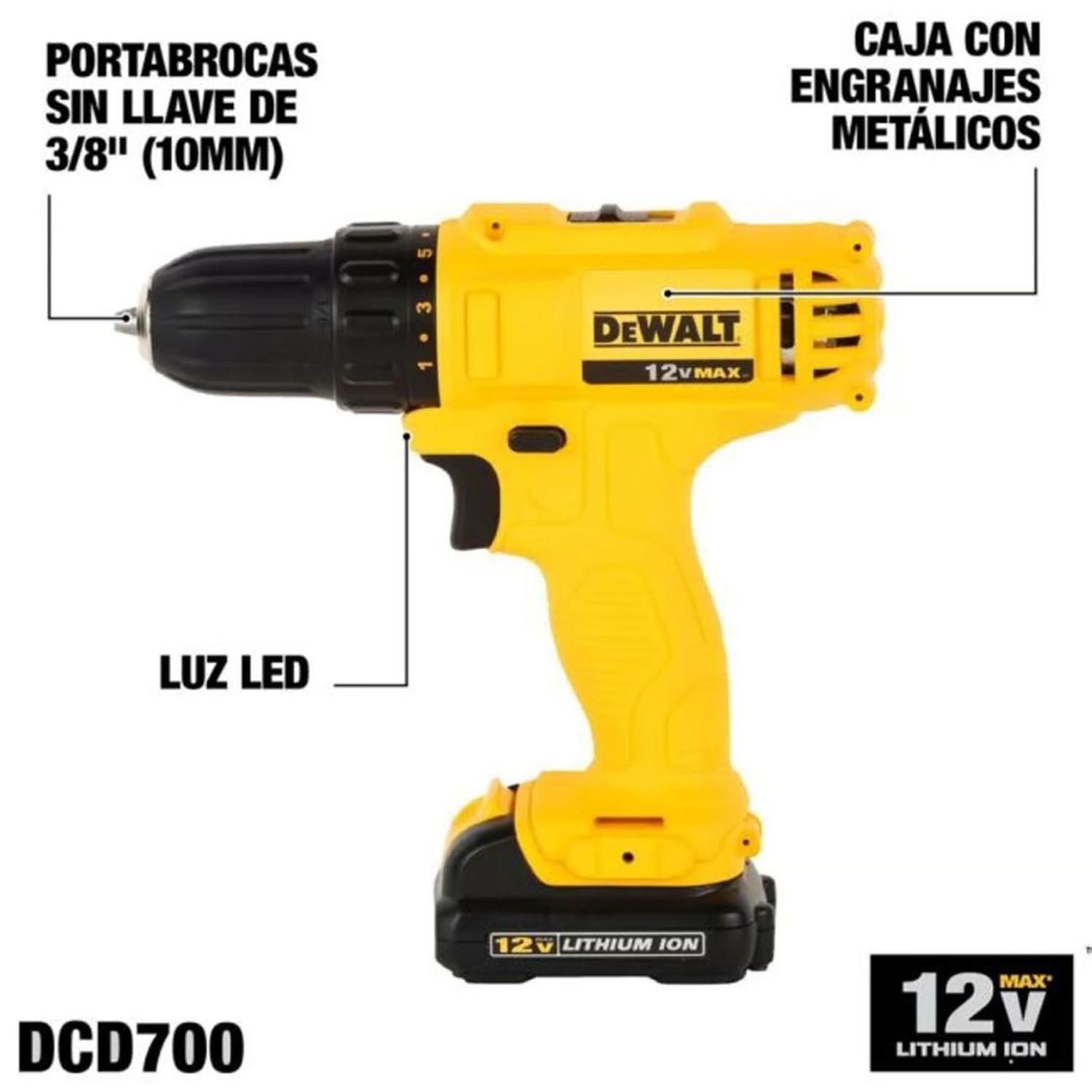 Taladro Atornillador Dewalt Dcd700c2a-b2 + 109 Accesorios-1