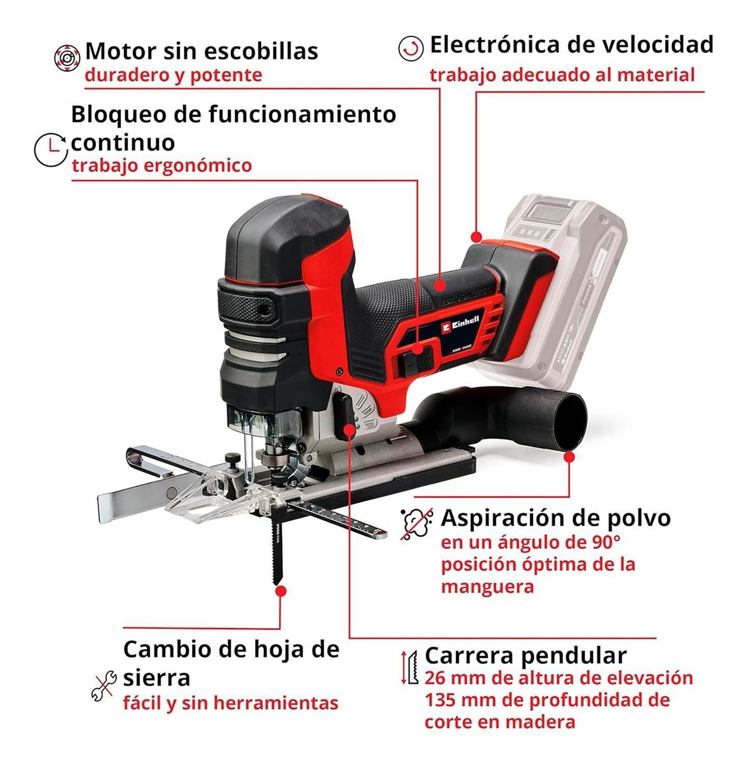 Sierra Caladora Inal. Einhell Tp-jst 18/135 Bl - Sin Batería-1