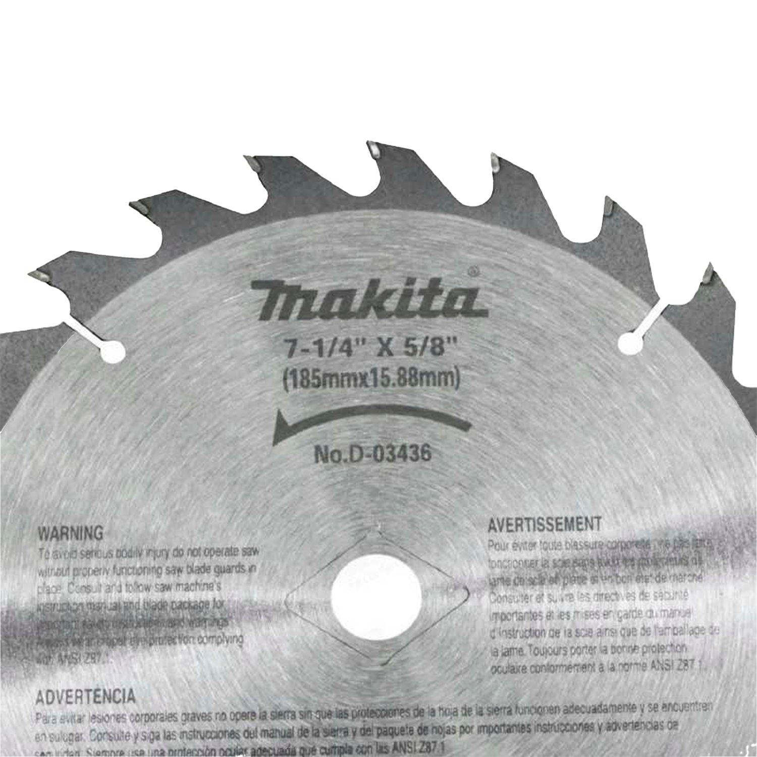 Disco para Madera 7 1/4" 24D Makita D-03436-2