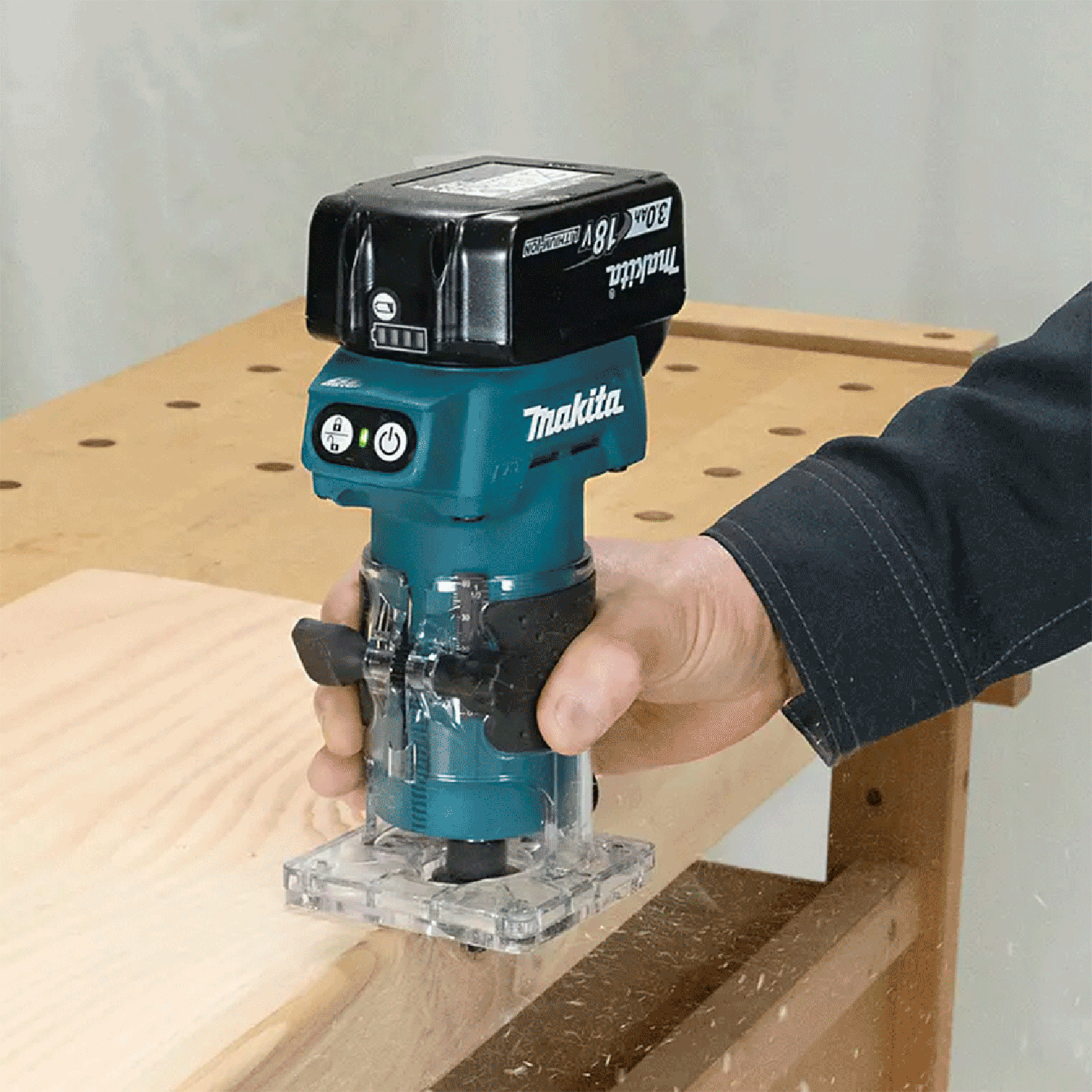 Fresadora Inalámbrica Makita DRT52Z - Sin Bateria-2
