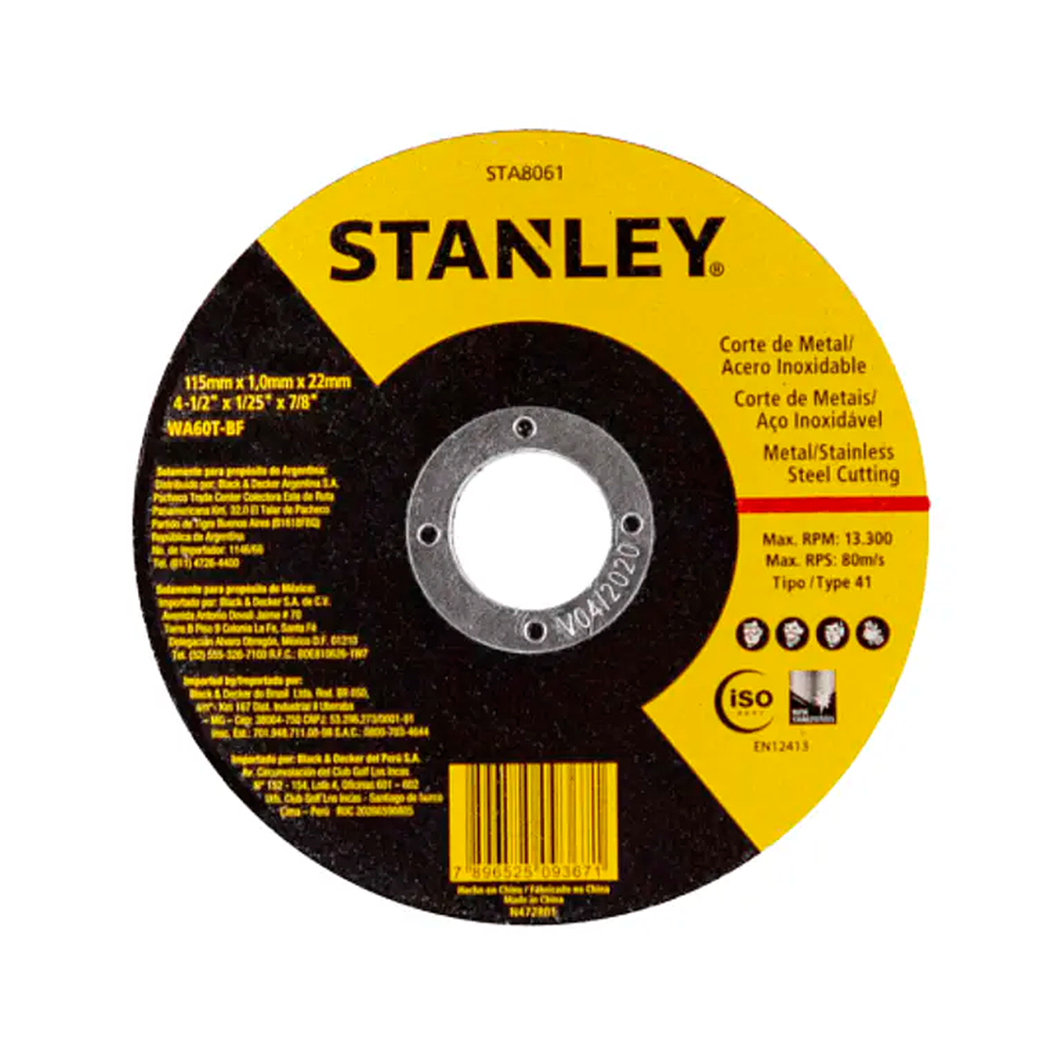 Esmeril Angular 4-1/2 900w Stanley STGS9115 + 10 Discos de Regalo-9