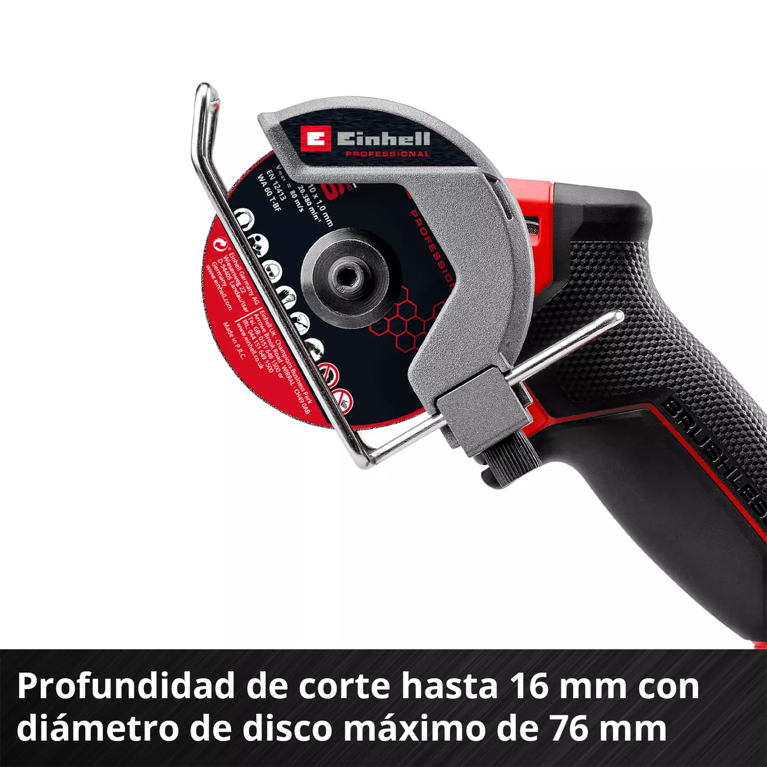 Esmeril Inalámbrico Multimaterial Einhell TP-CO 18/76-C Li BL - Solo-2
